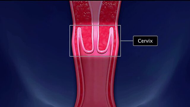 Anatomy and location of female cervix and vagina
