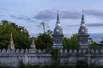Naklejka premium Temple in Sikhoraphum, town in the province of Surin, Thailand