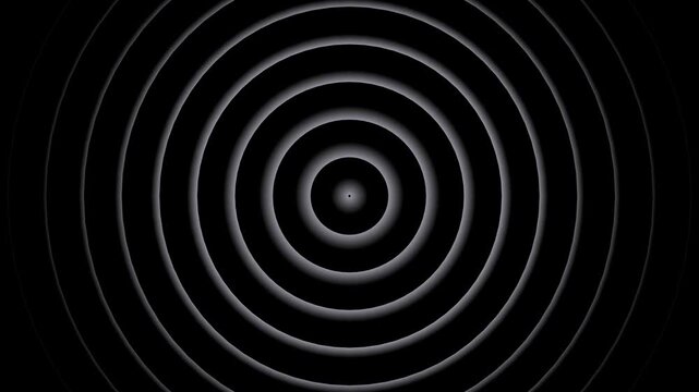 4K Radio waves animation on black background. network tower produced radio wave concept. Radio waves concept. Radio Waves in Circle Form, Radio wave signal animated background.