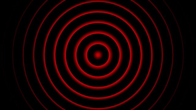 4K Radio waves animation on black background. network tower produced radio wave concept. Radio waves concept. Radio Waves in Circle Form, Radio wave signal animated background.