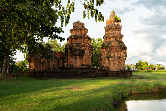 Prasat Sikhoraphum (Sikornpoom Castle), Khmer art styled temple in the province of Surin, Thailand	