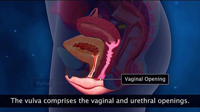 Anatomy and parts of female vulva