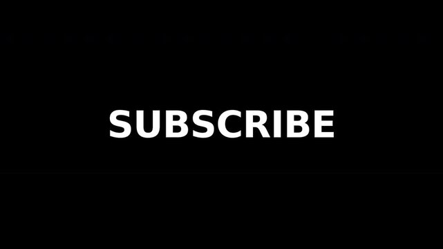 black and white "SUBSCRIBE" with alpha channel background