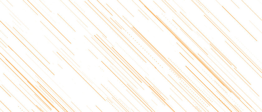 Orange abstract speed line seamless background, dynamic diagonal streak pattern for modern technology wallpaper and creative design