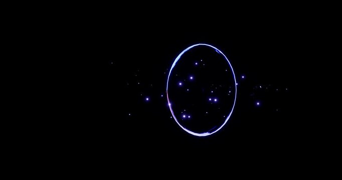 energy projectile effect on black background