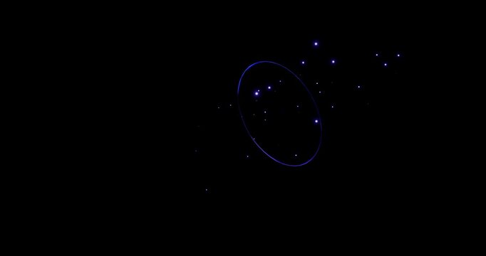 energy projectile effect on black background