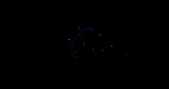 energy projectile effect on black background