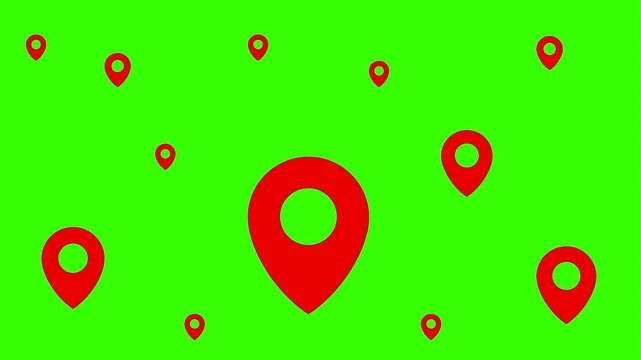 vector illustration of map pointer icons, set of map pointers, location pointer icon, location pointer symbol, navigation icon 