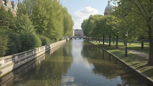 stunning picturesque Hyde Park in London on a summer day