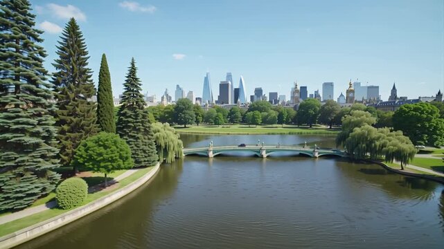stunning picturesque Hyde Park in London on a summer day