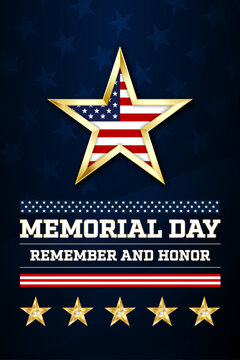 Memorial day background banner. National holiday of the USA. Vector illustration.