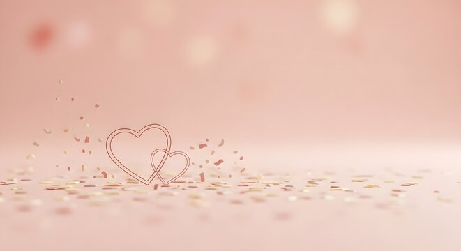 Celebrate International Day of Families With Interlocking Hearts and Confetti