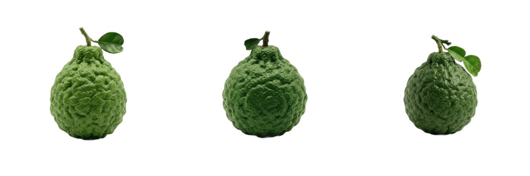 Green Rough Skin Citrus Fruit Isolated PNG Transparent
