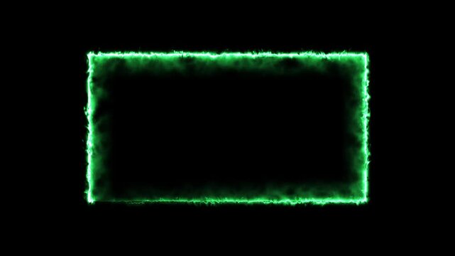 Electric Energy Blue and Purple Glow Frame Animation with Lightning Effect.