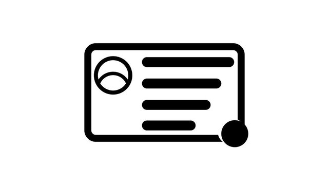 Simple Black Animated Frame Line Drawing a Rectangular Box on White Background,with 4k video animation.