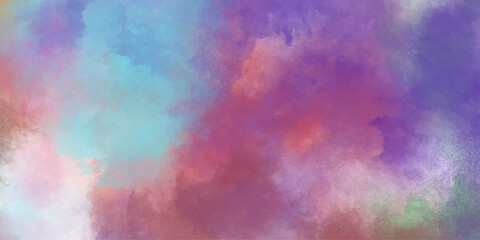 Fototapeta premium Abstract watercolor splash background with purple blue pink and green hues delicate texture and soft blending for design