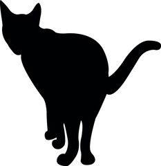 a cat body silhouette vector © turkishblue