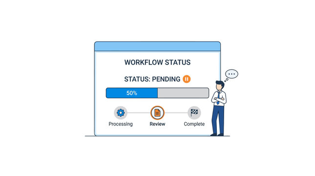 Enhancing workflow governance in fintech a visual representation of pending processes and task management for efficient business operations