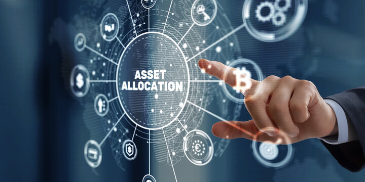 Asset Allocation Wealth Management with Diversified Portfolio Strategy Investment Planning Risk Control Capital Distribution and Optimization Systems.