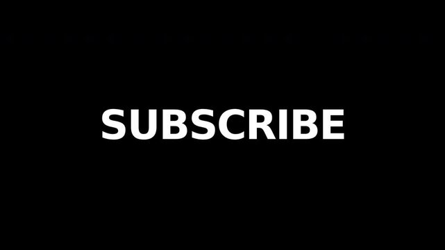 black and white "SUBSCRIBE" with alpha channel background