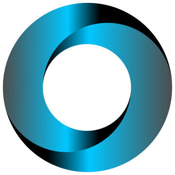 Abstract Blue Metallic Circular Vortex on Dark Red Background