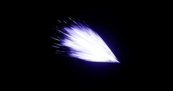 energy projectile effect on black background