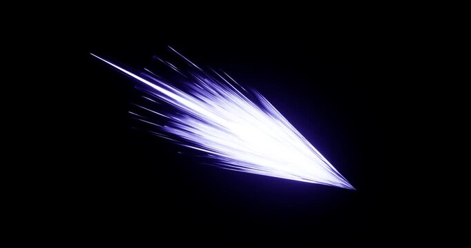 energy projectile effect on black background
