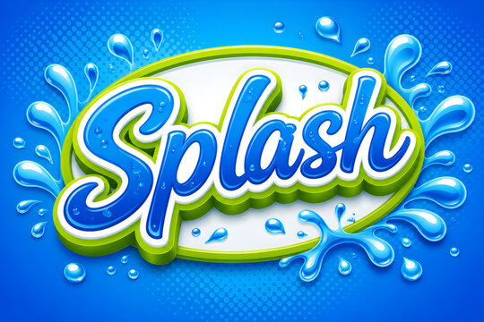 splash vector 3d text effect with modern style design