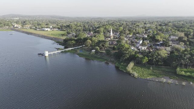 small village in dam side