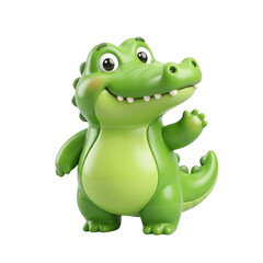Fototapeta premium Premium Cute Cartoon 3D Kids Icon of Educational Animal School Food Toy Fun Learning Element Isolated on White Background High Quality Glossy Style for Apps UI UX and Design Projects