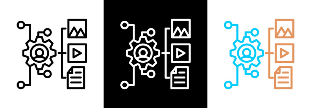 User Generated Content on white and black background