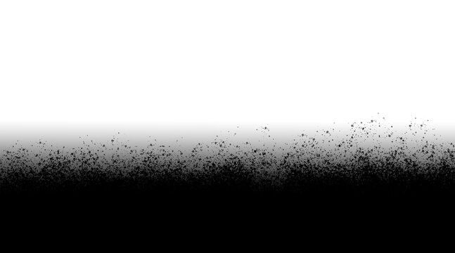 Abstract black and white spray paint splatter texture with gradient background