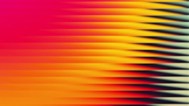 Pink orange horizontal stripe speed line pattern flowing as abstract background footage