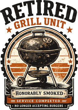 Retired Grill Unit Vintage BBQ Badge