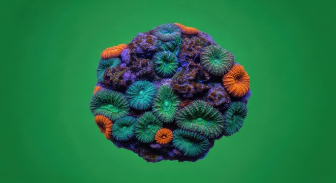 Marine Jewel Enchanting Zoanthid Colony Art - Vibrant Underwater Ecosystem Exotic Sea Life Colorful Reef Dweller Aquatic Biodiversity Ocean Conservation Zoa Garden Delight