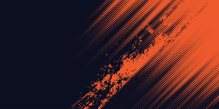 Dots halftone yellow and dark blue color pattern gradient grunge texture background. Dots pop art sport style vector illustration