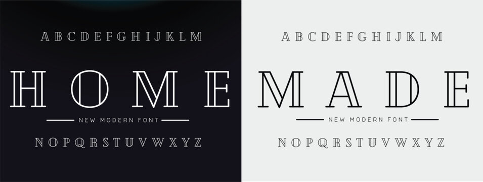 HOME MADE Abstract digital modern alphabet fonts. Typography technology electronic dance music future creative font. vector illustration