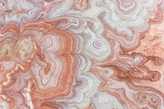 Aerial abstract view rock formations in Hanksville, Utah, USA.