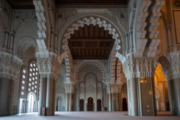 Obraz premium Hassan II Mosque Interior - Casablanca, Morocco