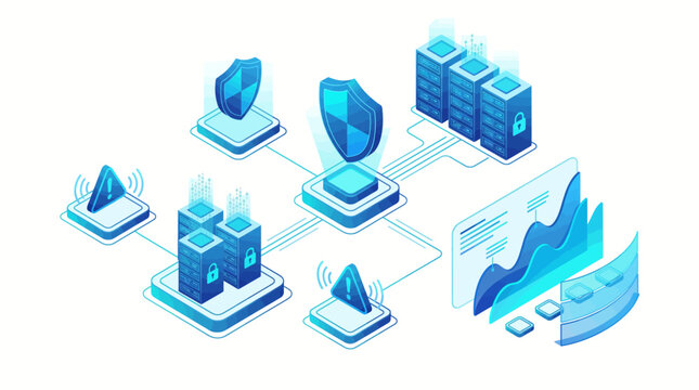 Network security and data protection concept.