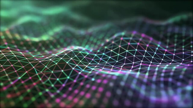 Abstract Digital Network Wave Form Motion Background