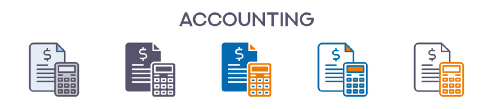 Accounting Element For Design Graphic - Multi Styles