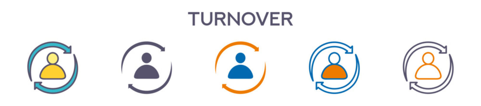 Turnover Element For Design Graphic - Multi Styles