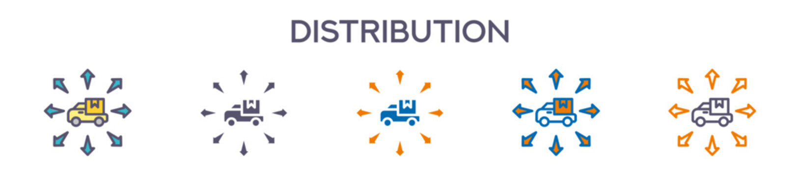 Distribution Element For Design Graphic - Multi Styles