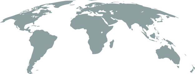 Minimal world map illustration with global continents in modern flat vector style for international business and travel themes. Abstract earth geography design perfect for presentations education  © Parul