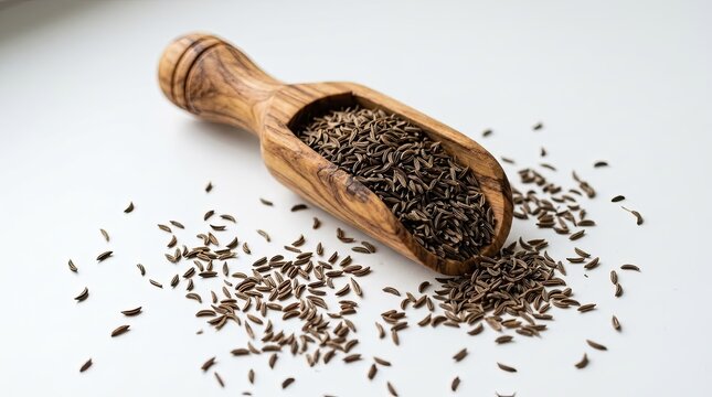 cumin seeds in a spoon