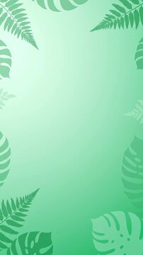 A vibrant jungle-themed background featuring lush green fern and tropical leaves creating a refreshing natural scene suitable for eco projects and nature-inspired designs.