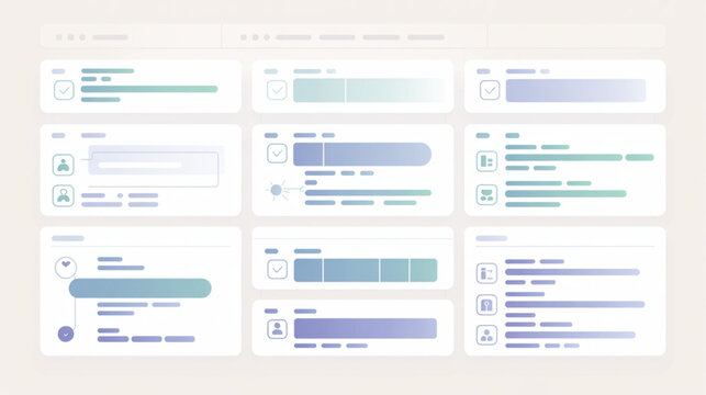 UI Kit, Web Interface Elements, 12 Screens, Blue Green Dashboard, Infographic Templates, Vector GUI Components
