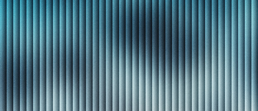 Industrial corrugated metal texture in blue and silver tones, vertical ribbed steel panel background with metallic sheen, modern architectural siding surface for construction design projects.