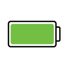 グリーンカラーのフル充電のアイコン © とみとみ